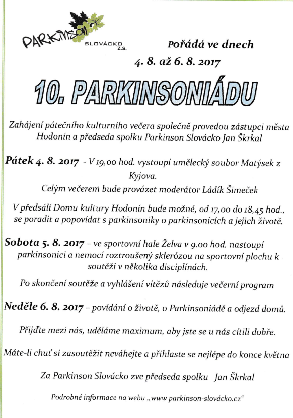 parkinsoniáda 2017 plakát